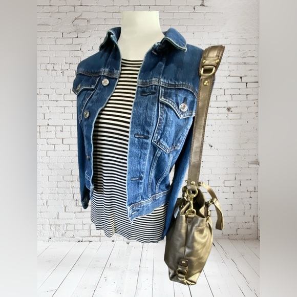 Coach NWT Ashley Carryall in Metallic Steel Pewter/Silver - Picture 5 of 15